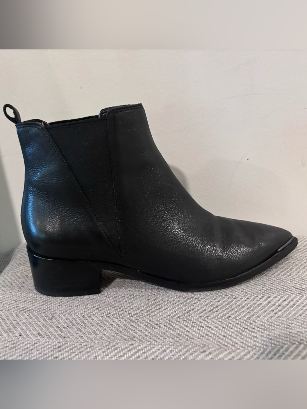 Vince Camuto Black Pointed Toe Ankle Booties - Picture 7 of 13